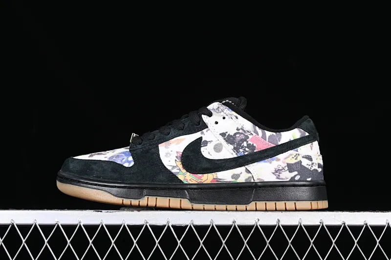 All Categories Nk SB Dunk Series Nk SB Dunk Low Low-top sneakers Supreme x Nk SB Dunk Low "Rammellzee" joint model SB low-top sports and leisure sneakers FD8778-001